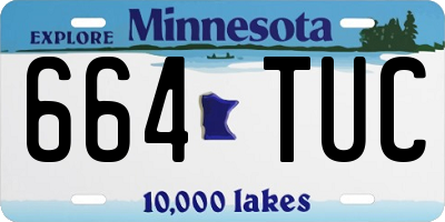 MN license plate 664TUC