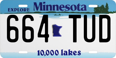MN license plate 664TUD