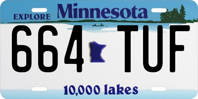 MN license plate 664TUF
