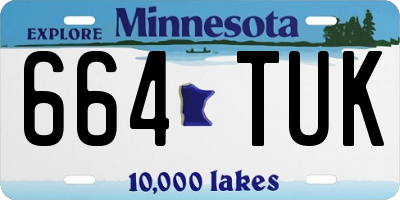 MN license plate 664TUK