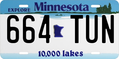 MN license plate 664TUN