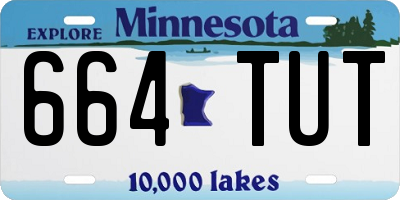 MN license plate 664TUT