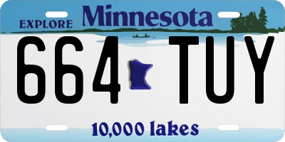 MN license plate 664TUY