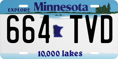 MN license plate 664TVD