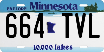 MN license plate 664TVL