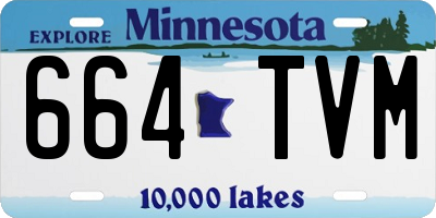 MN license plate 664TVM