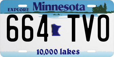 MN license plate 664TVO