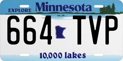 MN license plate 664TVP