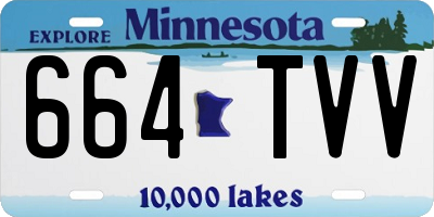 MN license plate 664TVV
