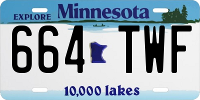 MN license plate 664TWF
