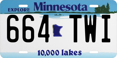 MN license plate 664TWI