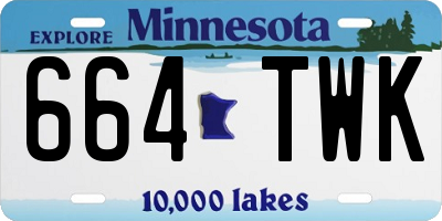 MN license plate 664TWK