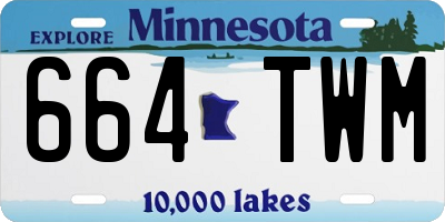 MN license plate 664TWM