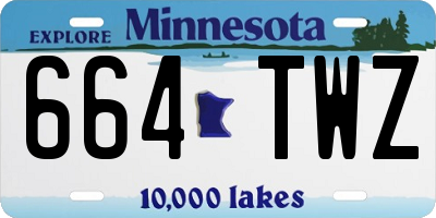 MN license plate 664TWZ