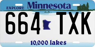 MN license plate 664TXK