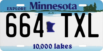 MN license plate 664TXL