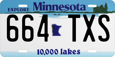 MN license plate 664TXS