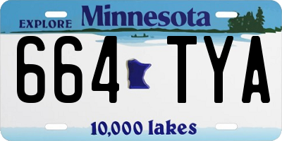 MN license plate 664TYA