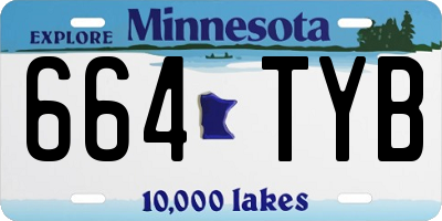 MN license plate 664TYB