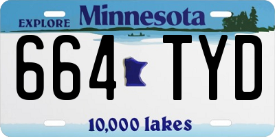 MN license plate 664TYD