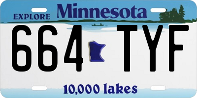 MN license plate 664TYF