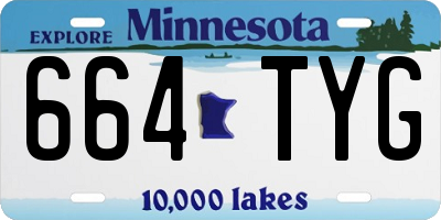 MN license plate 664TYG