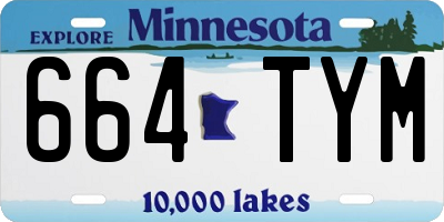 MN license plate 664TYM