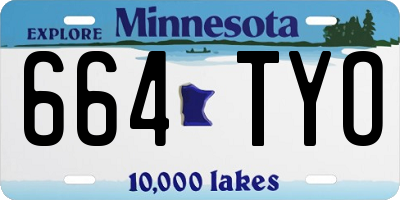 MN license plate 664TYO