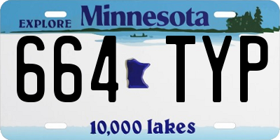MN license plate 664TYP