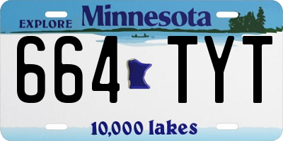 MN license plate 664TYT