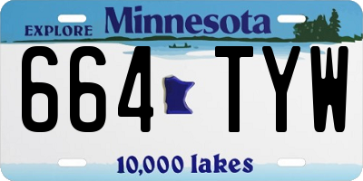 MN license plate 664TYW