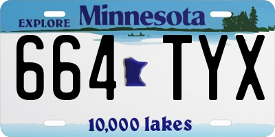 MN license plate 664TYX