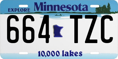 MN license plate 664TZC