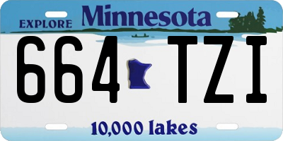 MN license plate 664TZI