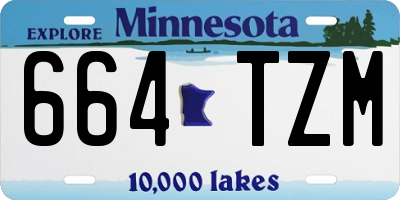 MN license plate 664TZM