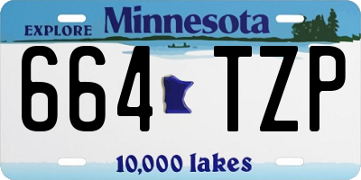 MN license plate 664TZP