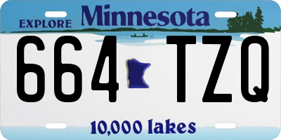 MN license plate 664TZQ