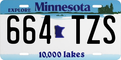 MN license plate 664TZS