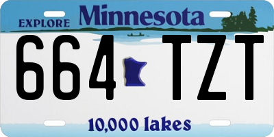 MN license plate 664TZT
