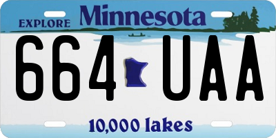 MN license plate 664UAA