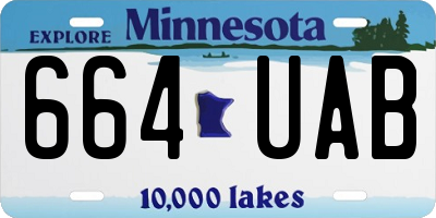 MN license plate 664UAB
