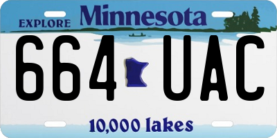 MN license plate 664UAC