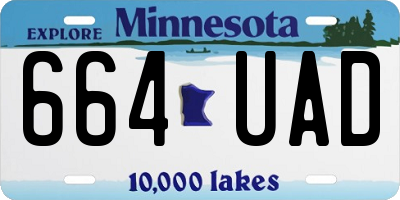 MN license plate 664UAD