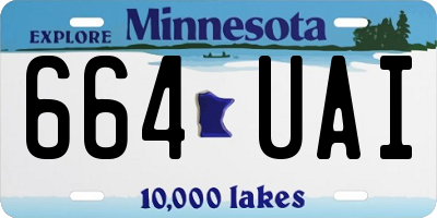 MN license plate 664UAI