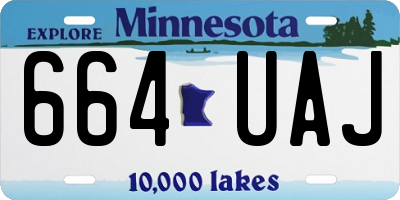 MN license plate 664UAJ