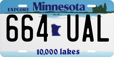 MN license plate 664UAL
