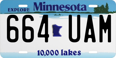 MN license plate 664UAM