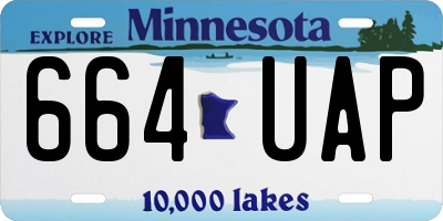 MN license plate 664UAP