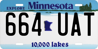 MN license plate 664UAT