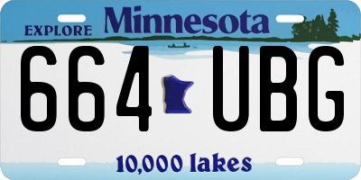 MN license plate 664UBG